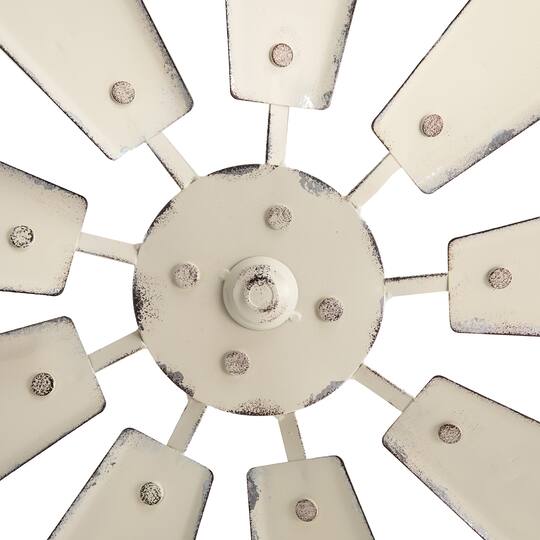 Glitzhome® 22" Beige Metal Wind Spinner Wall Décor